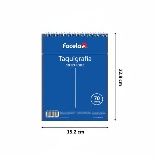 Libreta de taquigrafia Espiral Facela 70 Hojas