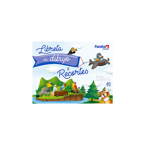 Libreta de Dibujos y Recortes Tamaño Carta (40 Hojas) Facela