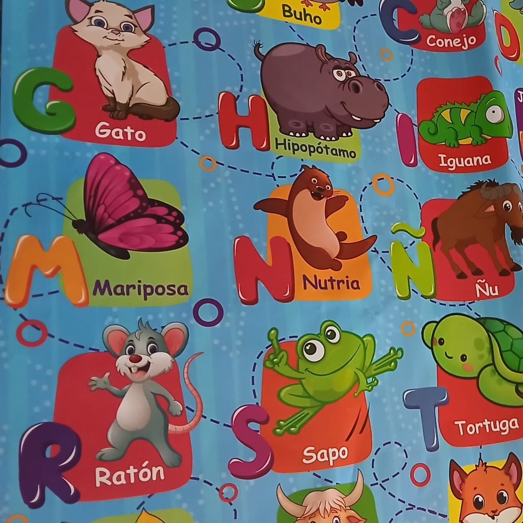 Pliego de Papel de Regalo Educativo y Recortes