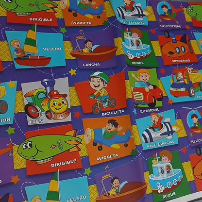 Pliego de Papel de Regalo Educativo y Recortes