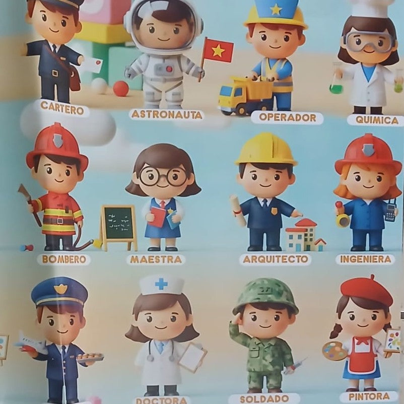 Pliego de Papel de Regalo Educativo y Recortes