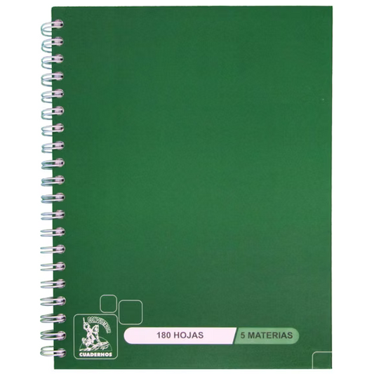 Cuaderno 5 Materias (180Hojas)
