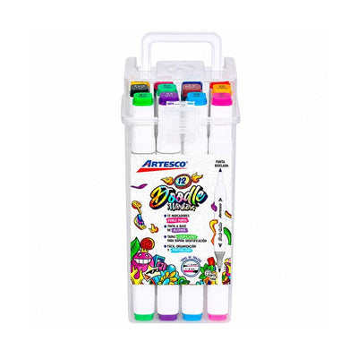 Marcadores Artesco Doodle X12 Doble Punta