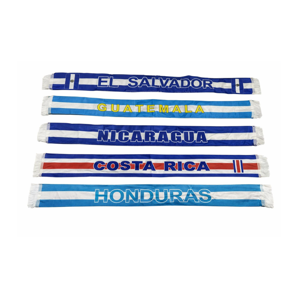 Bufandas Paises de Centro America 14x128cm