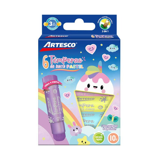 Tempera Artesco Barra Pastel (6u)