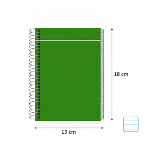 Cuaderno Bolsillo Midi Espiral Rayada